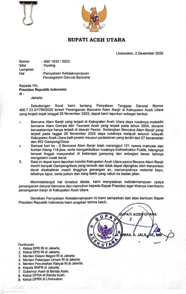Pemkab Aceh Utara Angkat Tangan: Kerusakan Banjir Lampaui Tsunami 2004