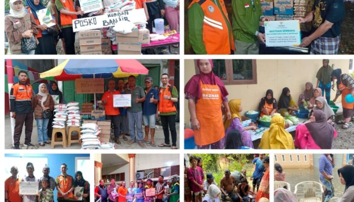 Baznas Sumut Sebar Bantuan Dan Periksa Kesehatan Warga Terdampak Banjir