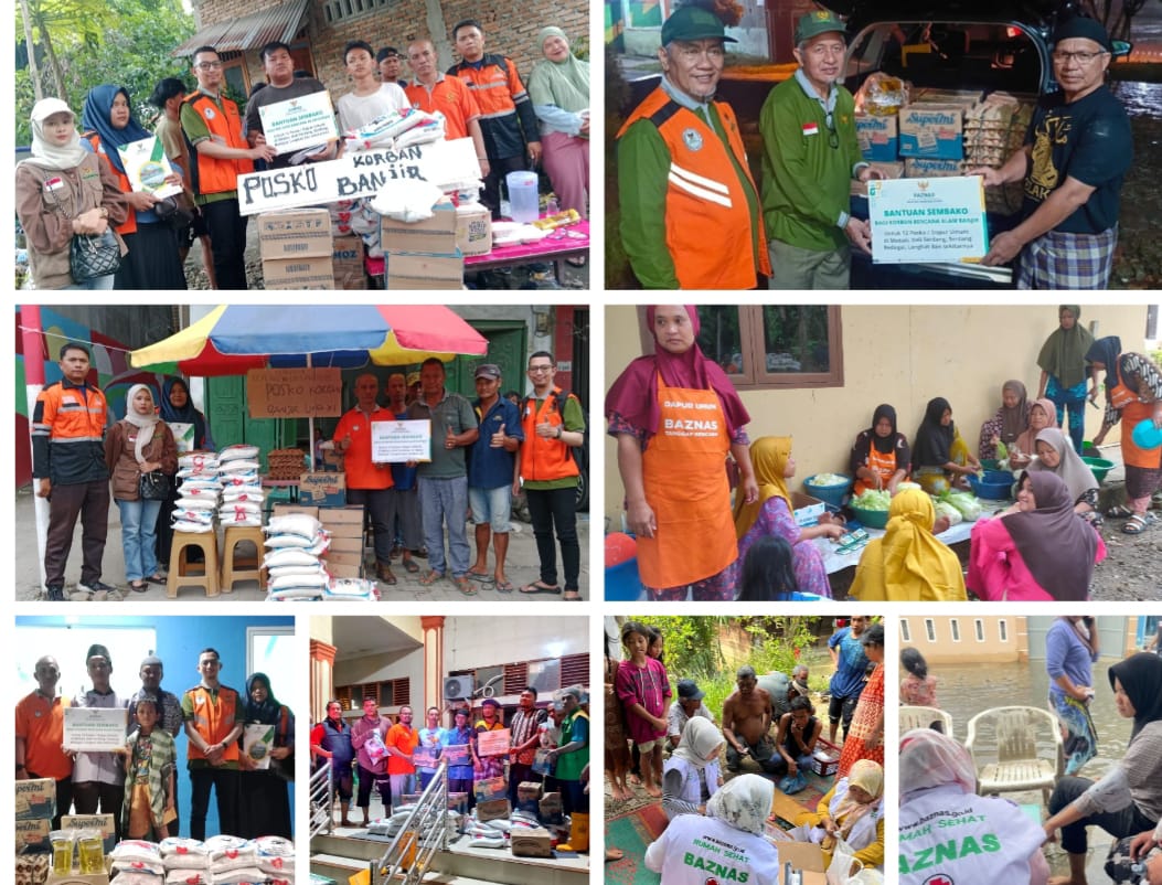 Baznas Sumut Sebar Bantuan Dan Periksa Kesehatan Warga Terdampak Banjir