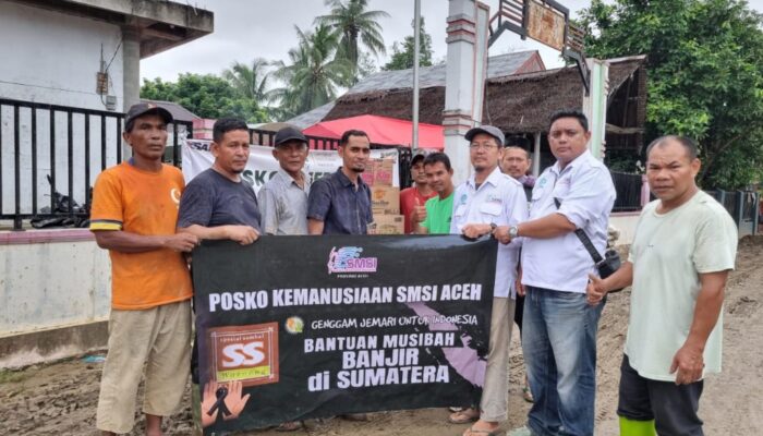 SMSI Aceh – Waroeng Spesial Sambal Salurkan Bantuan Banjir-Longsor Pidie Jaya