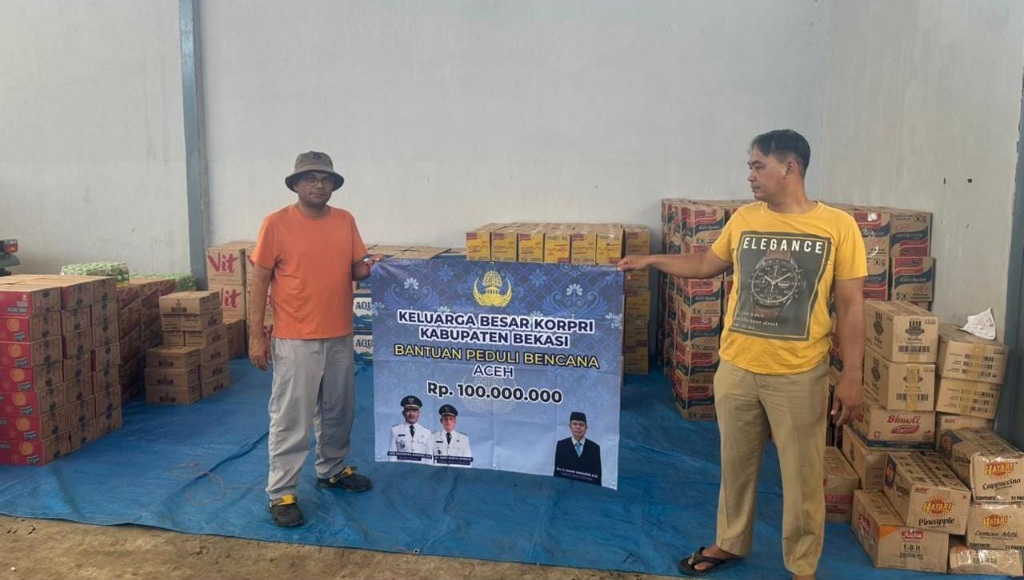 KORPRI Bekasi Bantu Sembako Untuk Korban Banjir Aceh