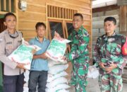 Kodim 0108/Agara Bantu Salurkan Beras Satu Ton Korban Banjir
