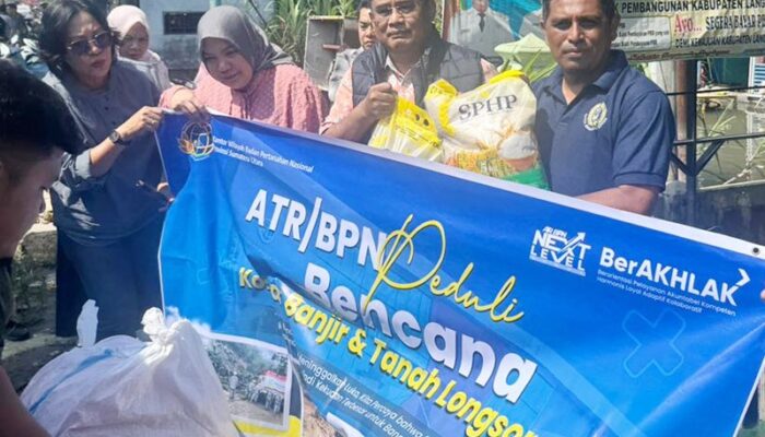 BPN Salurkan Bantuan Untuk Korban Banjir Dan Longsor Sumut