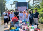 Dharma Wanita Lapas Kelas IIA Binjai Serahkan Bantuan Sosial Bagi Korban Banjir Di Langkat