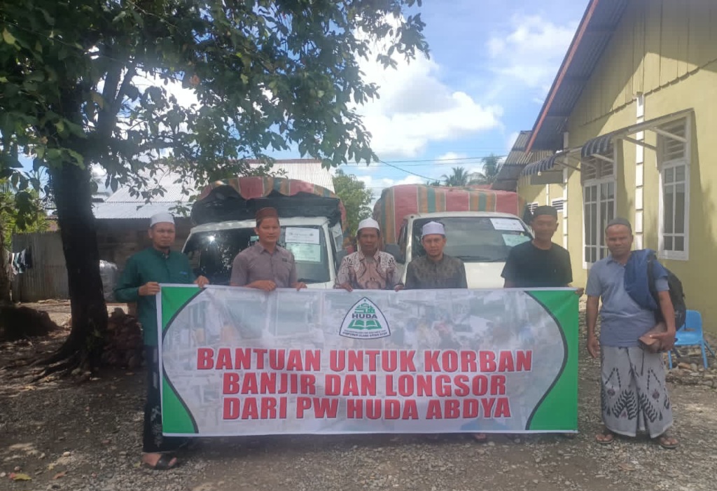 PW HUDA Abdya Kirim Bantuan Korban Banjir Pidie Jaya, Tegaskan Aceh Satu Tubuh
