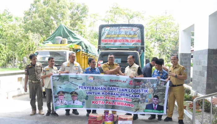 Pemkab Deliserdang Terima Tiga Truk Bantuan Logistik Bencana Banjir Dari Pemko Palembang