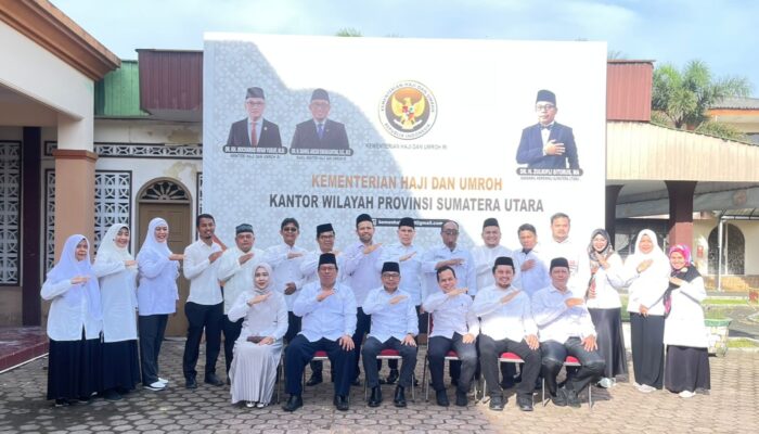 Kementerian Haji Dan Umroh Provinsi Sumatera Gelar Apel Perdana