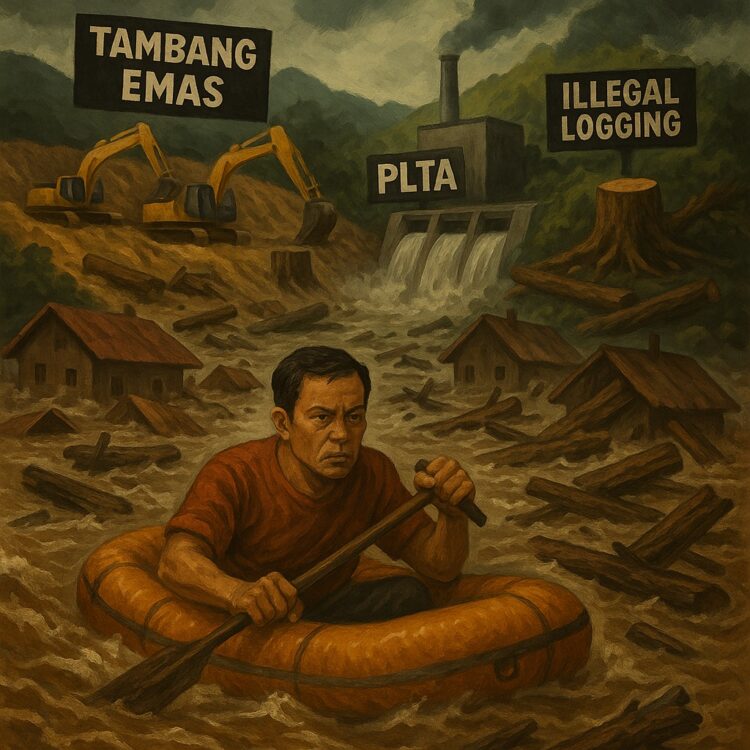 Biang Kerok Banjir Sumut: Tambang Emas, PLTA, Dan Illegal Logging