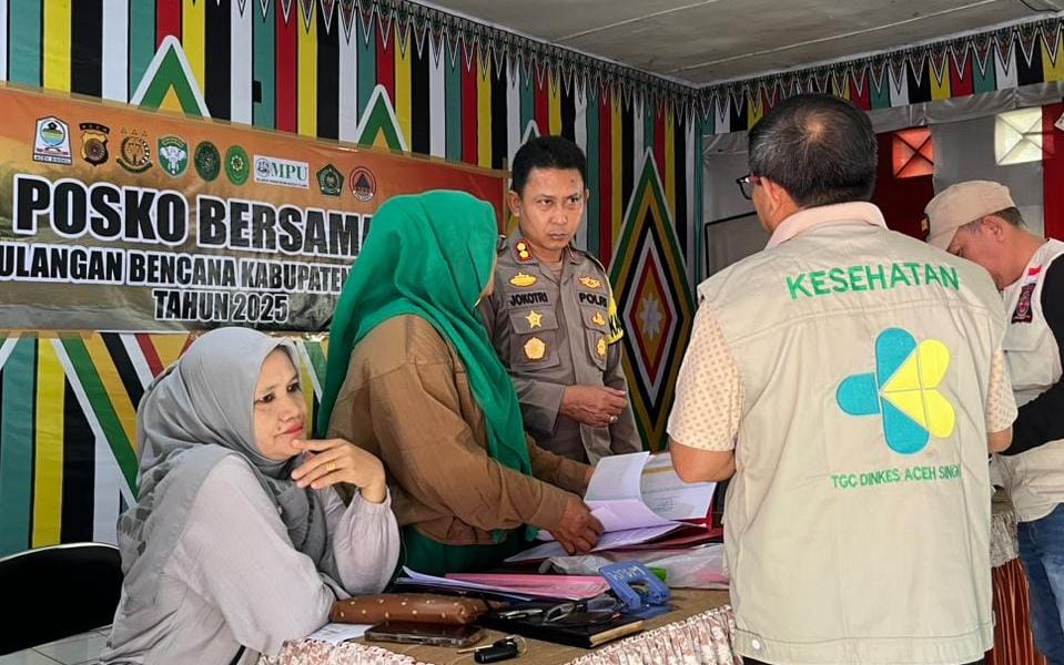 Kapolres Aceh Singkil Koordinasikan Percepatan Distribusi Bantuan Korban Banjir