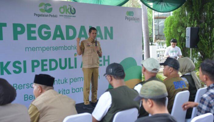 Sekda Aceh Lepas Bantuan PT Pegadaian untuk Korban Banjir Aceh