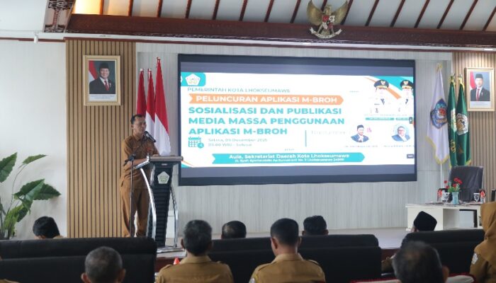 Pemko Lhokseumawe Sosialisasikan Digitalisasi Retribusi Dan Aplikasi M-BROH