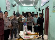 Polres Langkat Bersama Polres Binjai Dan Asahan Salurkan Bansos Banjir Desa Bukit Mas