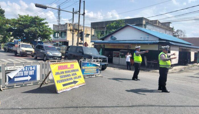 Polres Labuhan Batu Rekayasa Lalu Lintas Jalan SM Raja 3 Hari