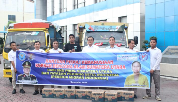 Kepala BNNP Sumatera Utara Lepas Bantuan Peduli Kemanusiaan Korban Bencana Alam