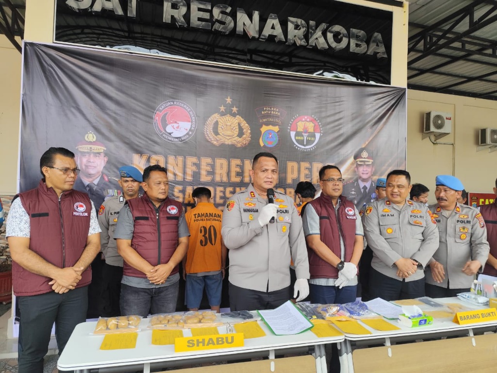 Satu Pucuk Senjata Dan 1 Kg Lebih Sabu Ditangkap Sat Narkoba Polres Batubara
