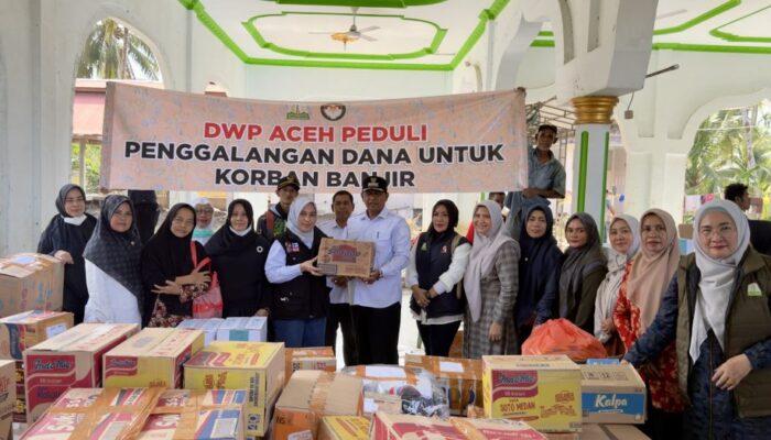 Ketua DWP Aceh Salurkan Bantuan Bagi Warga Terdampak Banjir Di Bireuen
