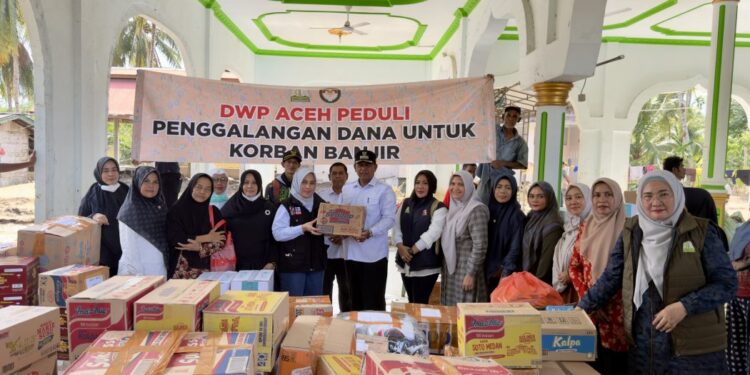 Ketua DWP Aceh Salurkan Bantuan Bagi Warga Terdampak Banjir Di Bireuen