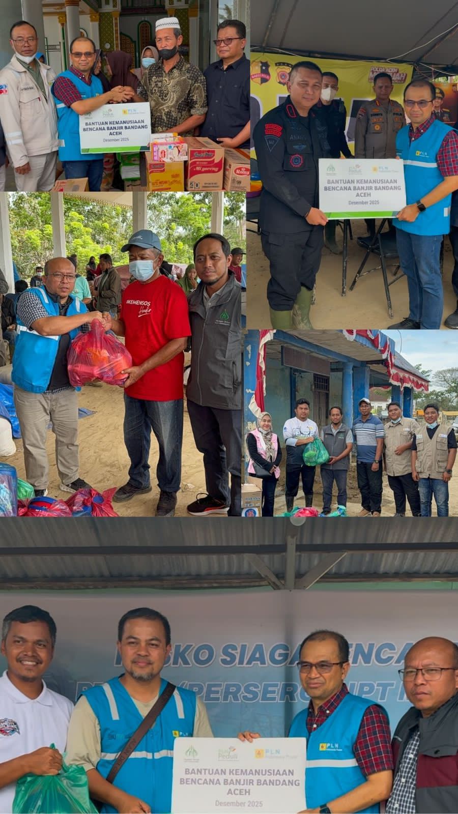 Direktur Operasi Pembangkit Batu Bara PLN IP Tinjau Kondisi Korban Banjir Di Aceh Tamiang