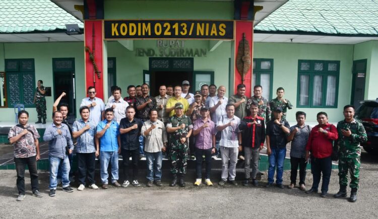 Sukseskan Program Pemerintah, Dandim 0213 Nias Bangun Kemitraan Dengan Insan Pers Dan LSM