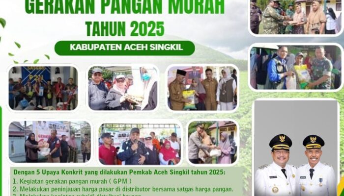 Penuhi Kebutuhan Pangan Masyarakat, Pemkab Aceh Singkil Lakukan 5 Upaya Konkrit