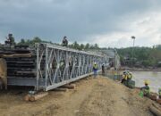 Tiga Jembatan Bailey Dibangun Di Bireuen, Teupin Mane Pertama Tersambung