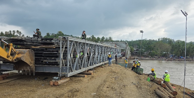 Tiga Jembatan Bailey Dibangun Di Bireuen, Teupin Mane Pertama Tersambung