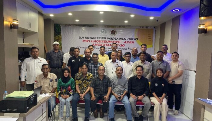 UKW XX PWI Aceh Di Lhokseumawe Berakhir, 18 Wartawan Dinyatakan Kompeten