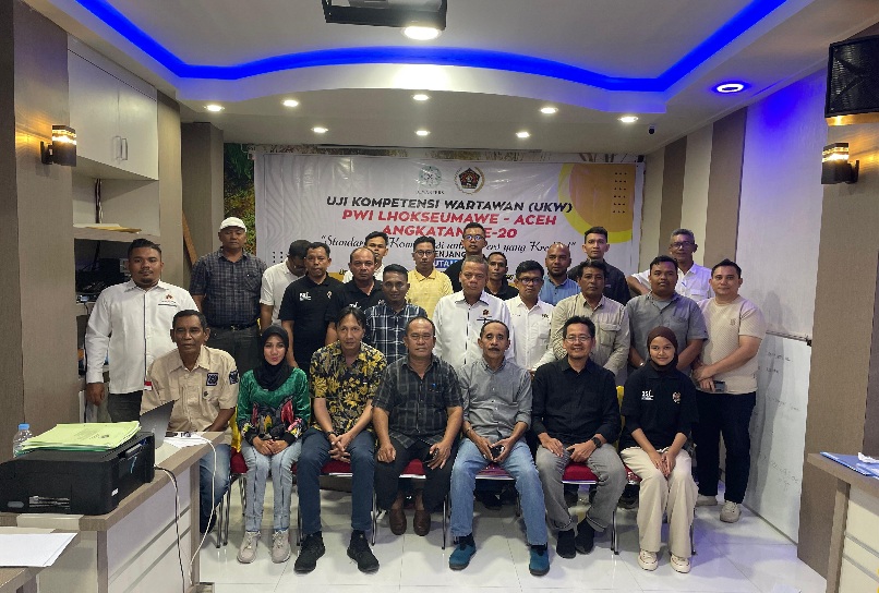 UKW XX PWI Aceh Di Lhokseumawe Berakhir, 18 Wartawan Dinyatakan Kompeten