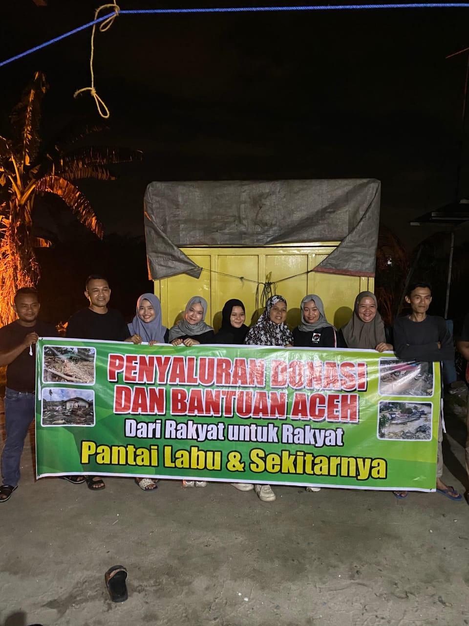 Warga Pantai Labu Salurkan Bantuan Uang Dan Logistik Ke Aceh Tamiang