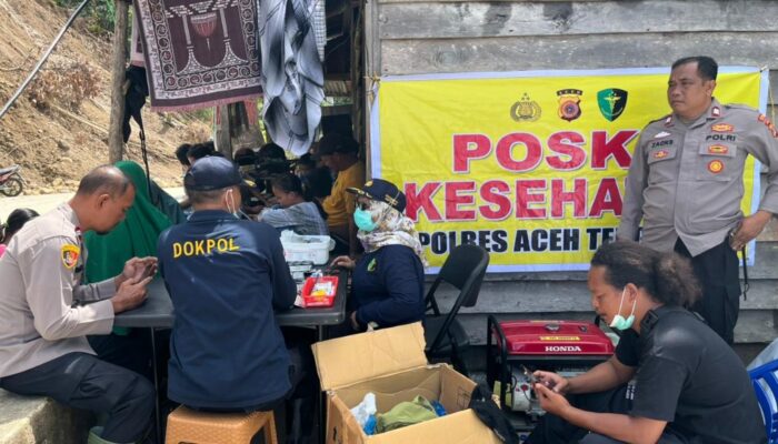 Sidokkes Polres Aceh Tenggara Buka Posko Kesehatan Di Desa Terisolasi