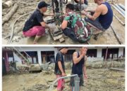 Kodim 0212/TS Bangun Sumur Bor Untuk Pengungsi Banjir Di Batang Toru