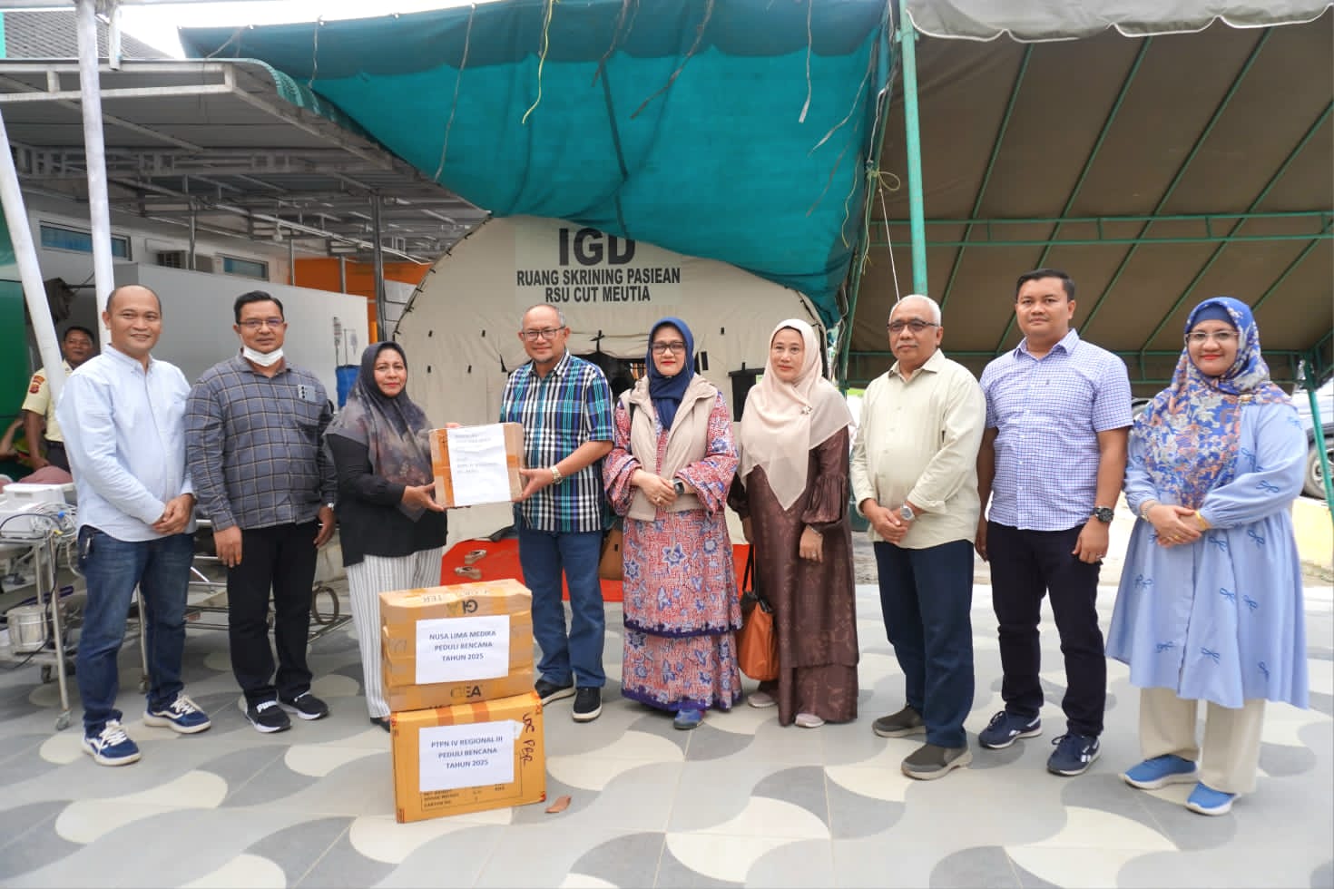 PT CMN Langsa Terima Bantuan BMHP PTPN IV Regional III Riau Dan Nusa Lima Medika