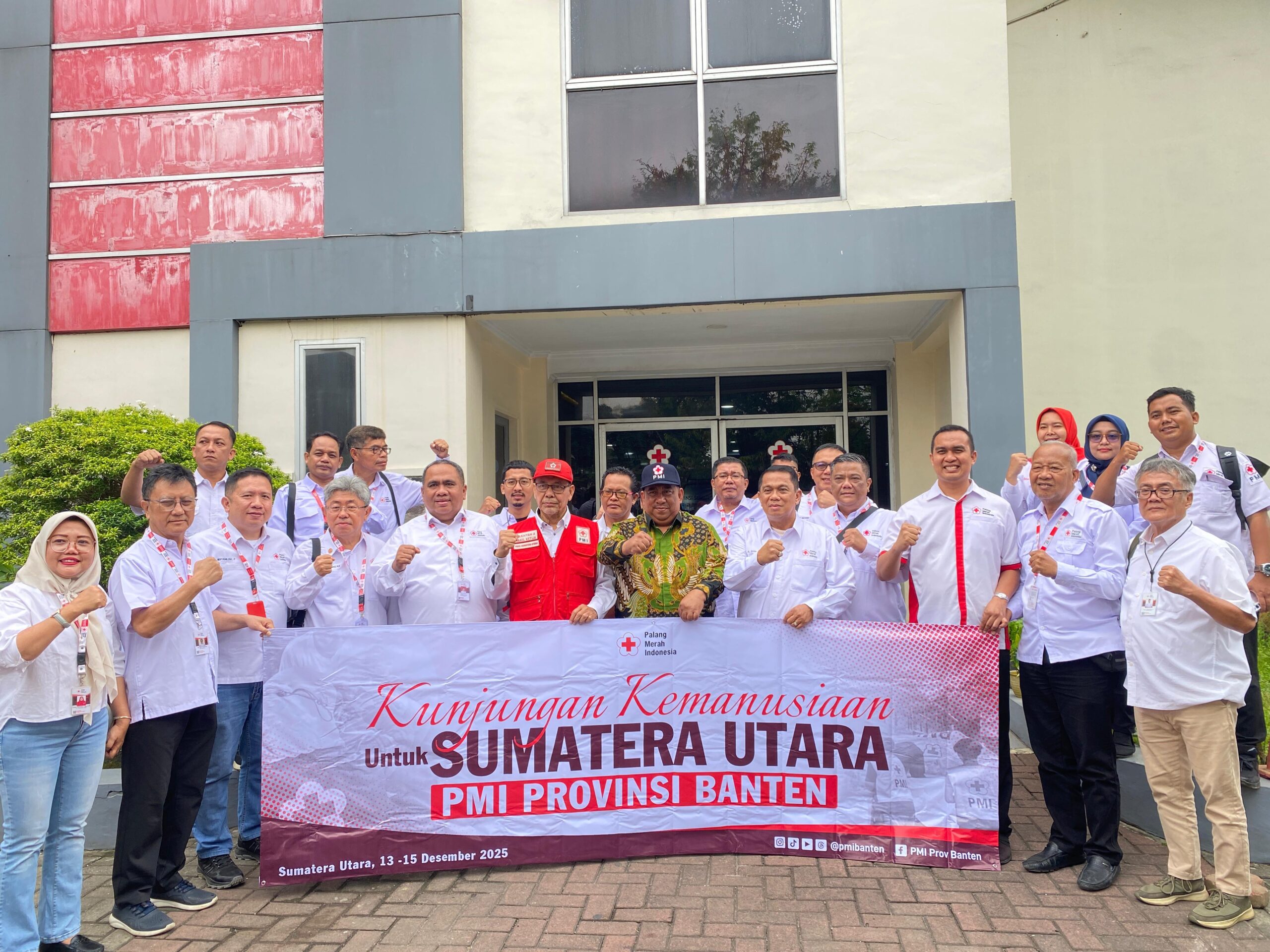 PMI Banten Serahkan Bantuan Kemanusiaan Untuk Korban Bencana Sumatera Utara
