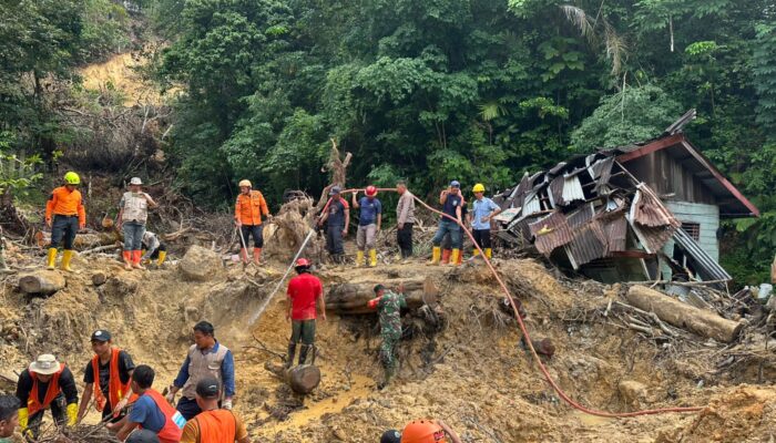 Berlanjut Pencarian Korban Bencana Sibolga, Satu Anak Perempuan Diduga Masih Tertimbun