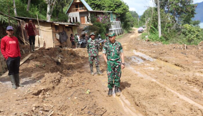 Dandim 0106/Aceh Tengah Tinjau Lokasi Penanganan Bencana