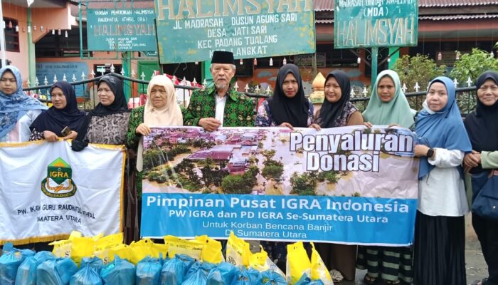IGRA Sumut Salurkan Bantuan Untuk Sekolah Terdampak Banjir