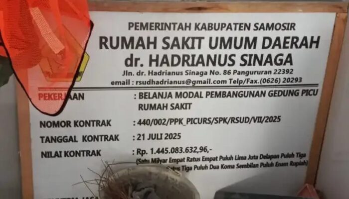 Gedung PICU RSUD Hadrianus Samosir Telah Selesai, Tapi Pertanyaan Transparansi Masih Ada