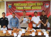 Wakapolres Sergai Pimpin Pemusnahan 23,5 Kg Ganja Jaringan Madina Dan Medan