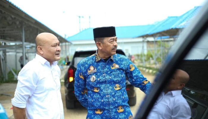 Akhir Tahun Rampung, Bupati Madina Tinjau Pembangunan Los Pasar Baru