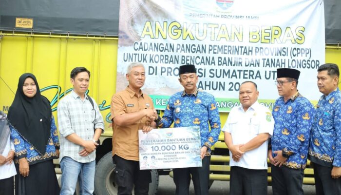 Pemkab Madina Terima Bantuan 10 Ton Beras Dari Pemprov Jambi Untuk Korban Bencana