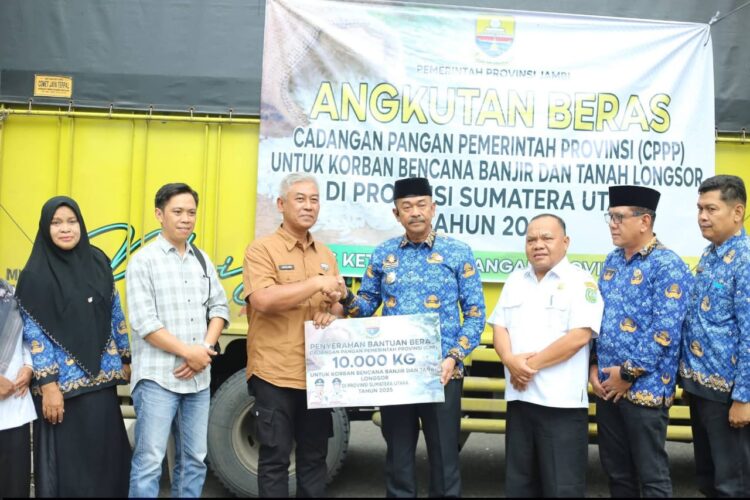 Pemkab Madina Terima Bantuan 10 Ton Beras Dari Pemprov Jambi Untuk Korban Bencana
