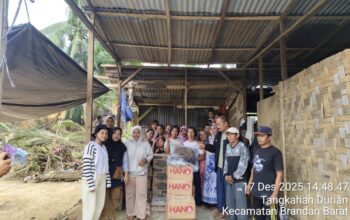 PNTI Sumut Dan KPP-KTA Salurkan Bantuan Korban Longsor Dan Banjir Di Kecamatan Brandan Barat 