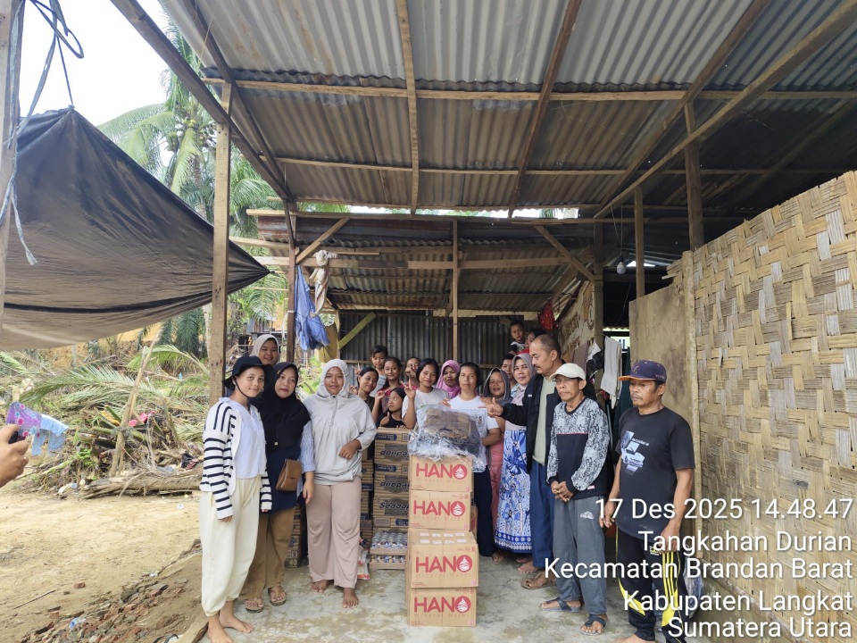PNTI Sumut Dan KPP-KTA Salurkan Bantuan Korban Longsor Dan Banjir Di Kecamatan Brandan Barat 