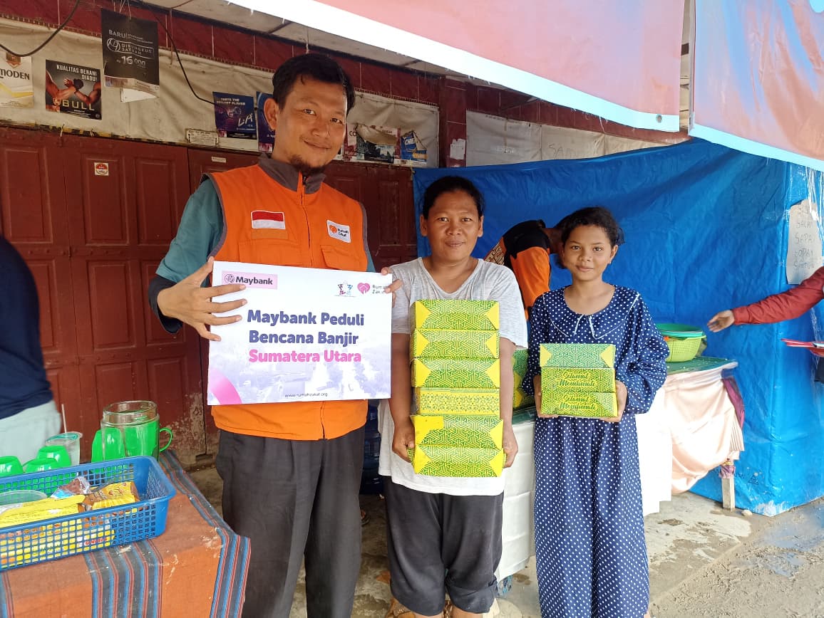 Rumah Zakat Bersama Maybank Indonesia Support 250 Makanan Siap Saji