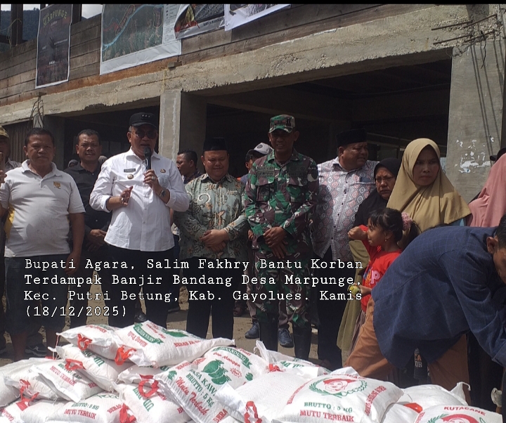 Warga Gayo Lues Haru Terima Bantuan Logistik Dari Pemkab Agara