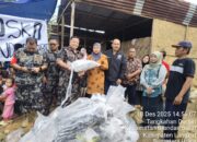 PSDKP Salurkan Bantuan KKP Untuk Korban Banjir Dan Longsor Di  Pakis Kecamatan Brandan Barat 