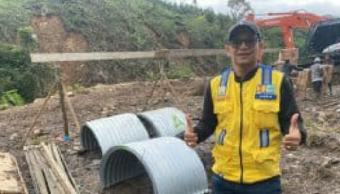 Tim Teknis PUPR Aceh Pastikan Kelayakan Badan Jalan Pengalihan Di Ruas Batas Aceh Utara-Bandara Rembele