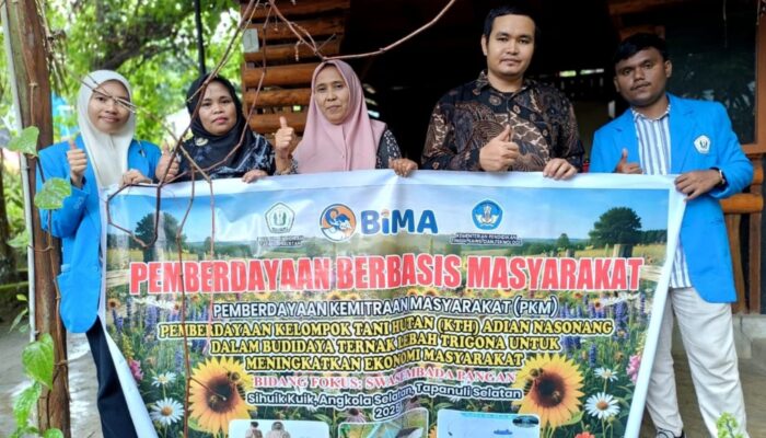 Tim PKM IPTS Dampingi Warga Tapsel Kembangkan Budidaya Lebah Madu Trigona