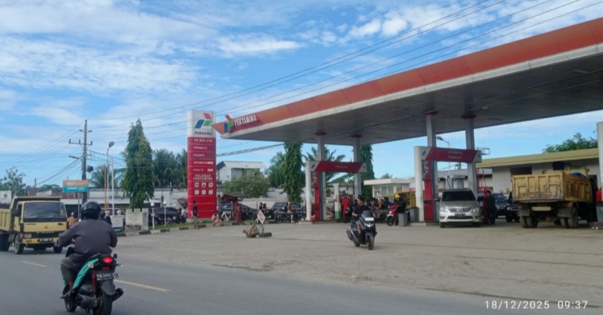 Antrean BBM Di SPBU Abdya Kembali Tertib, Dampak Banjir Mulai Teratasi