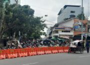 Parkir Sepedamotor Persempit Jl. Veteran Depan Polsek Medan Timur
